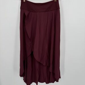 Halara Skirt Womens Large Purple High Waisted Wrap Maxi Flow Athletic‎ Shorts